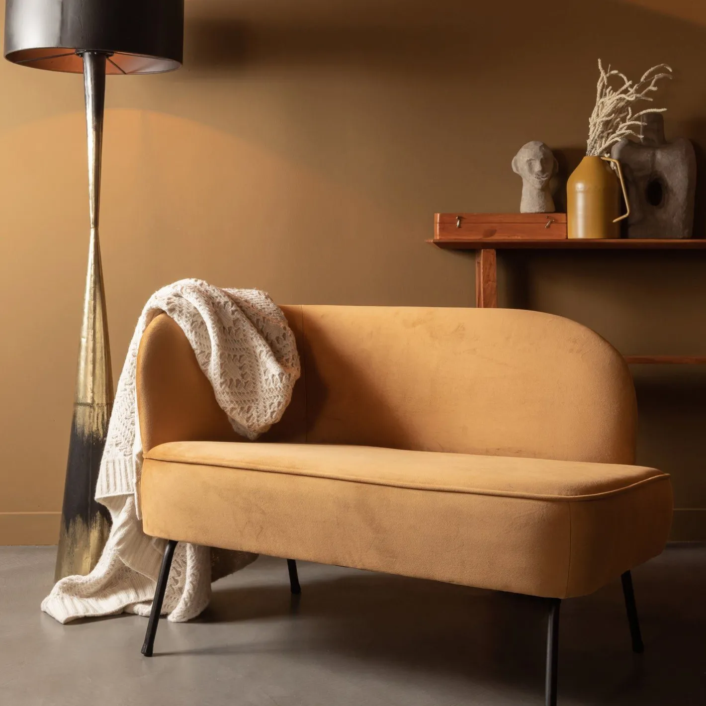 Discount WOOOD Blackout too Vloerlamp Blac, Brass