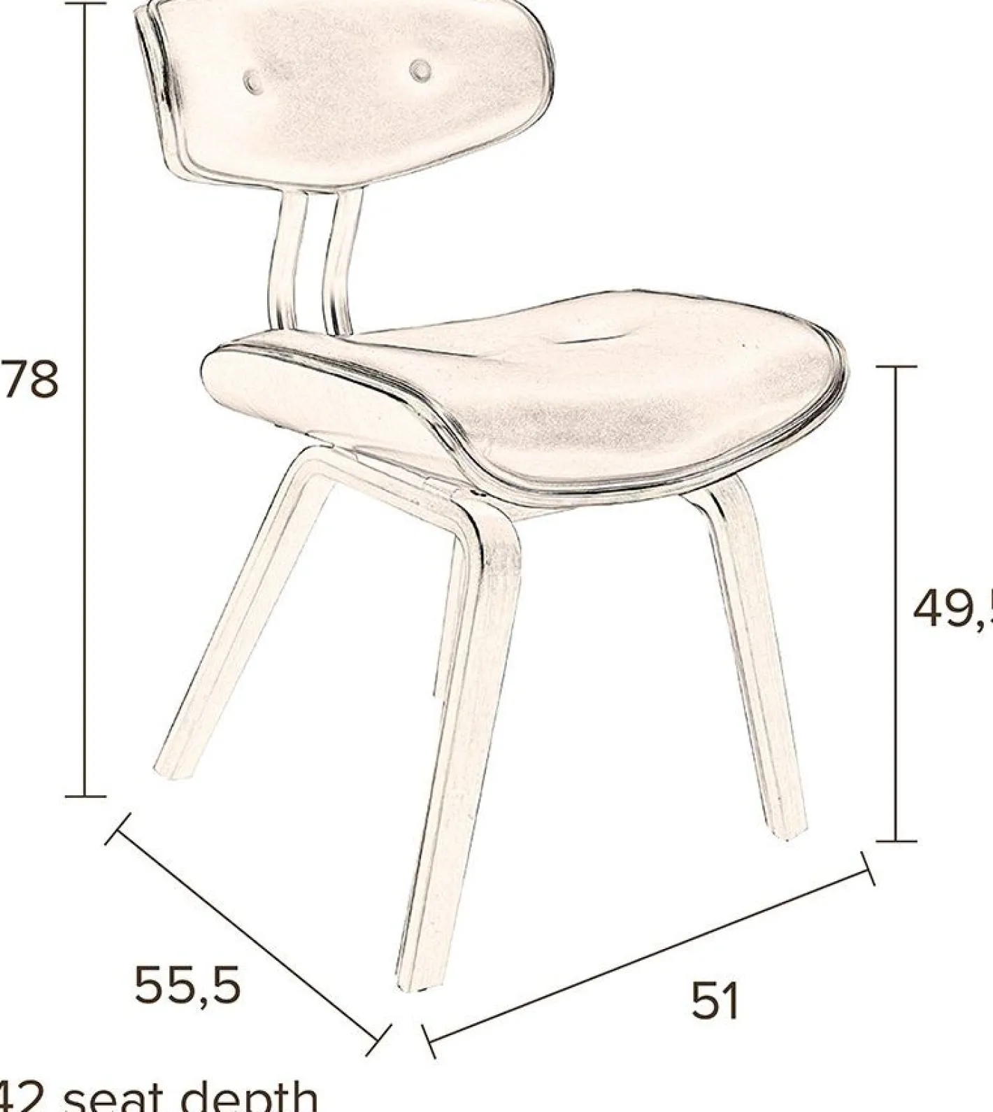 New Dutchbone wood Eetkamerstoel Black