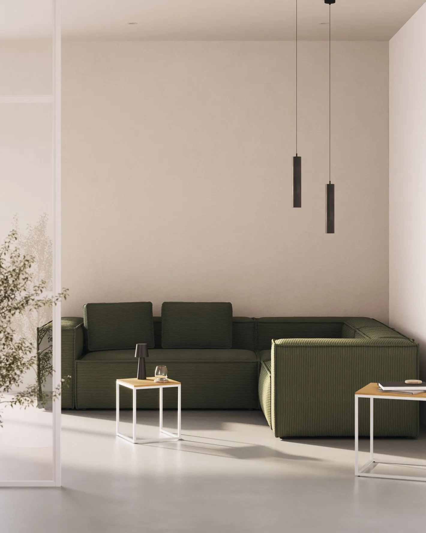 Kave Home Blok Hoekbank Groen