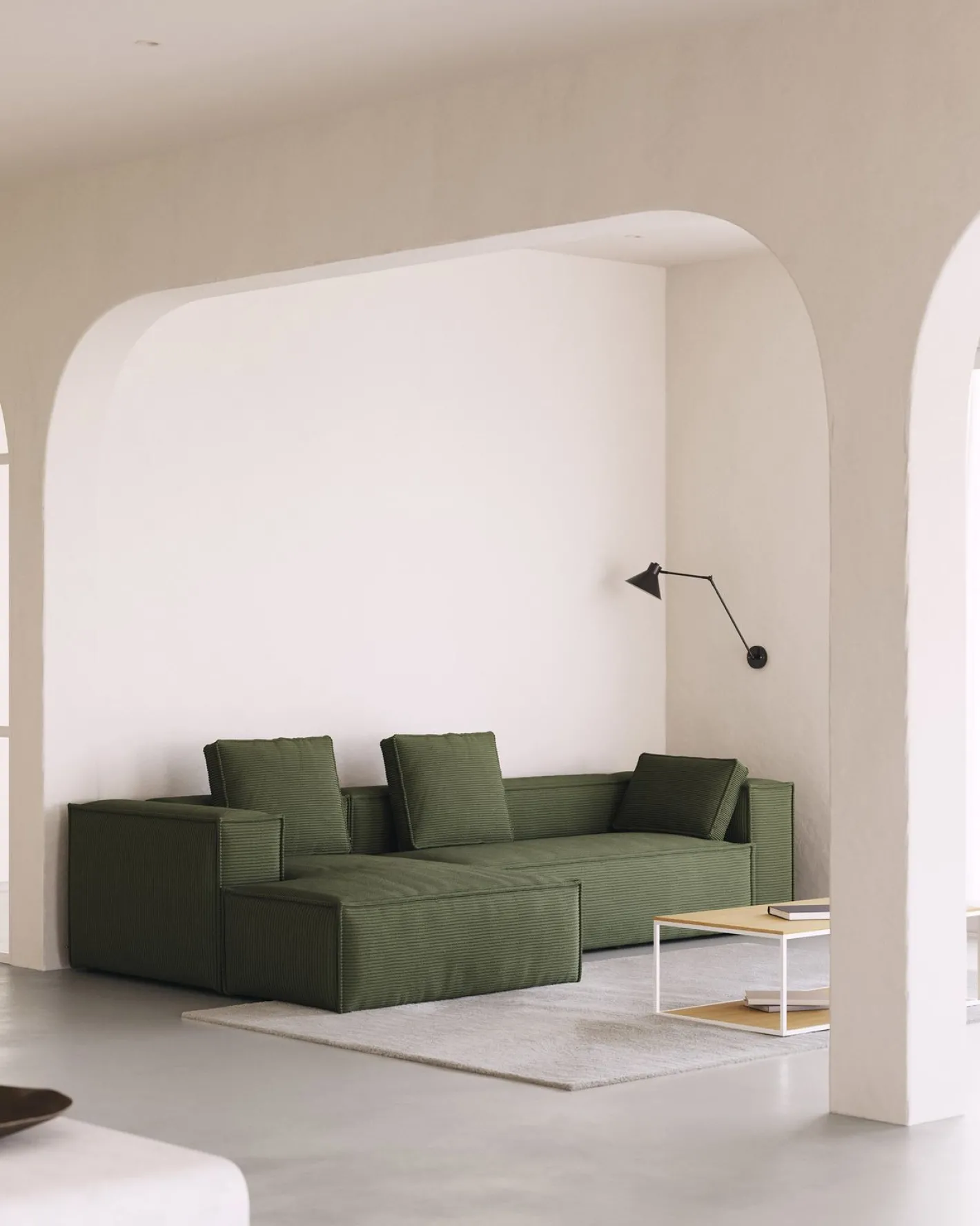 Clearance Kave Home Blok 4-Zits Hoekbank Groen
