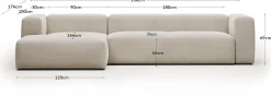 Best Kave Home Blok 4-Zits Hoekbank Beige