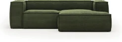 Outlet Kave Home Blok 2-Zits Hoekbank Groen