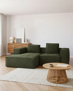 Online Kave Home Blok 2-Zits Hoekbank Groen