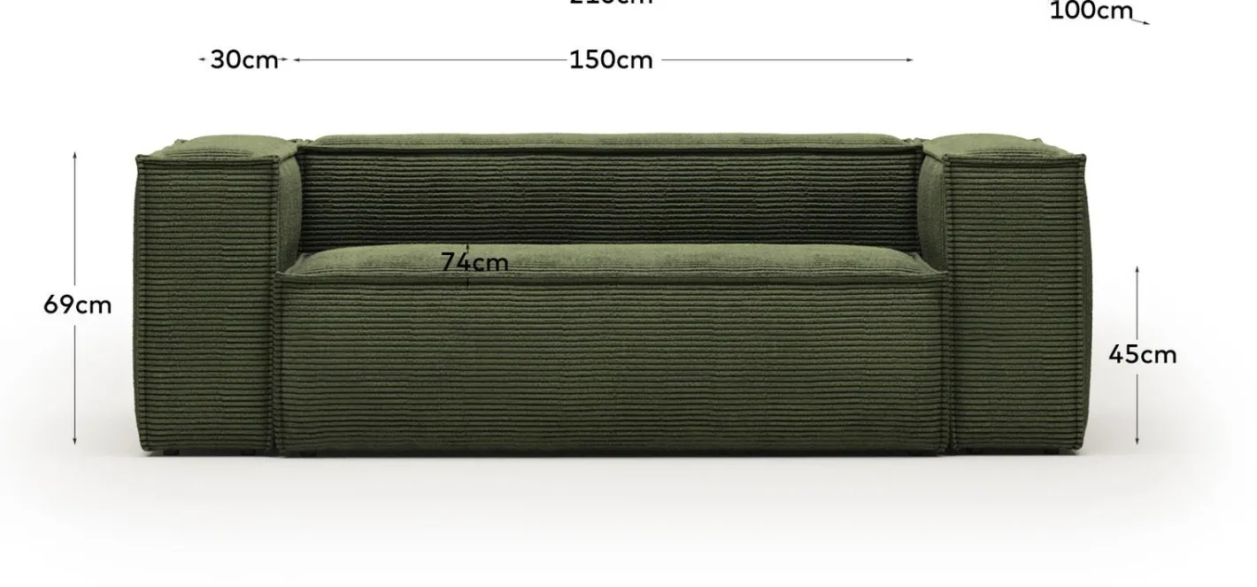 Clearance Kave Home Blok 2-Zitsbank Groen