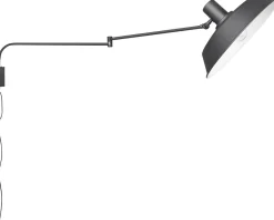 Best Trendhopper Bolder Wandlamp Zwart