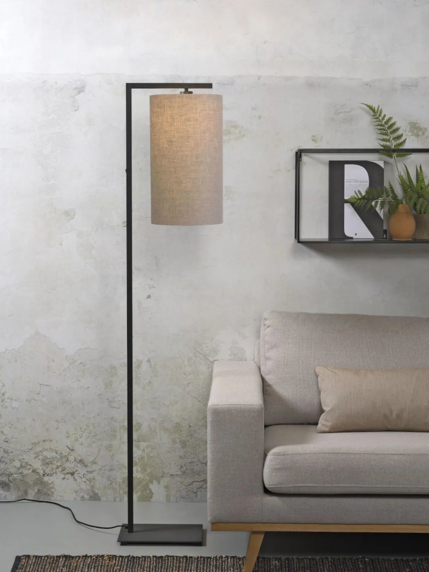 Hot It's about RoMi Boston Vloerlamp Donker Linnen