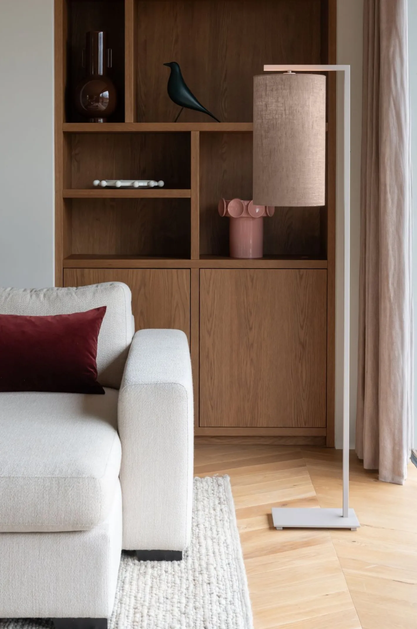 Discount It's about RoMi Boston Vloerlamp Sand, Dark Linen