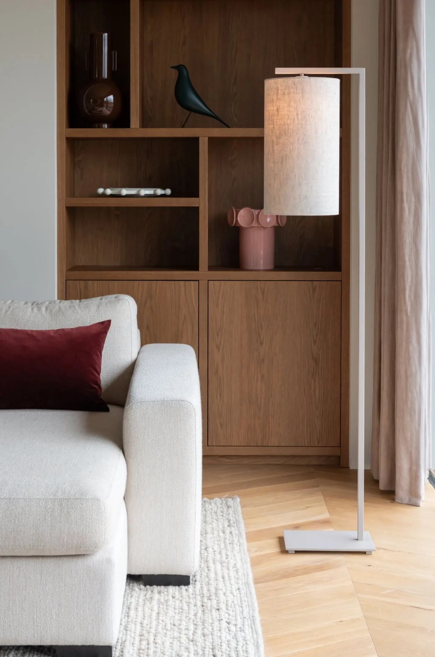 Clearance It's about RoMi Boston Vloerlamp Sand, Light Linen