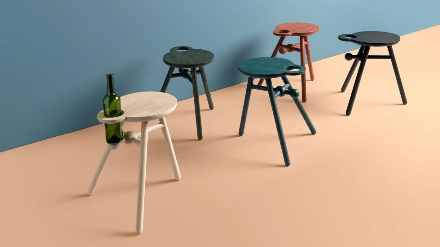 Online Pode Bottle Stool Bijzettafel Naturel