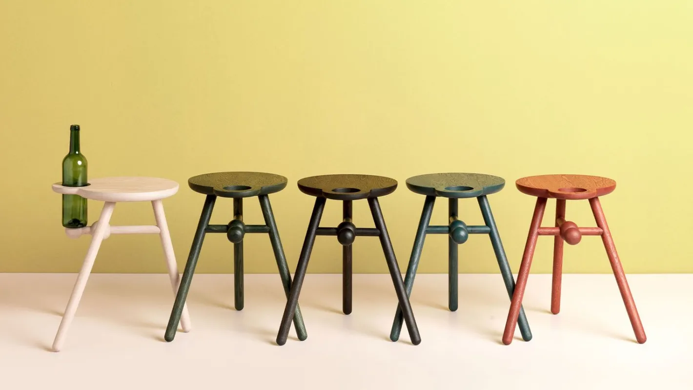 New Pode Bottle Stool Bijzettafel Rood