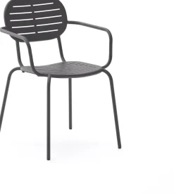 Kave Home Brai Tuin Armstoel Donkergrijs