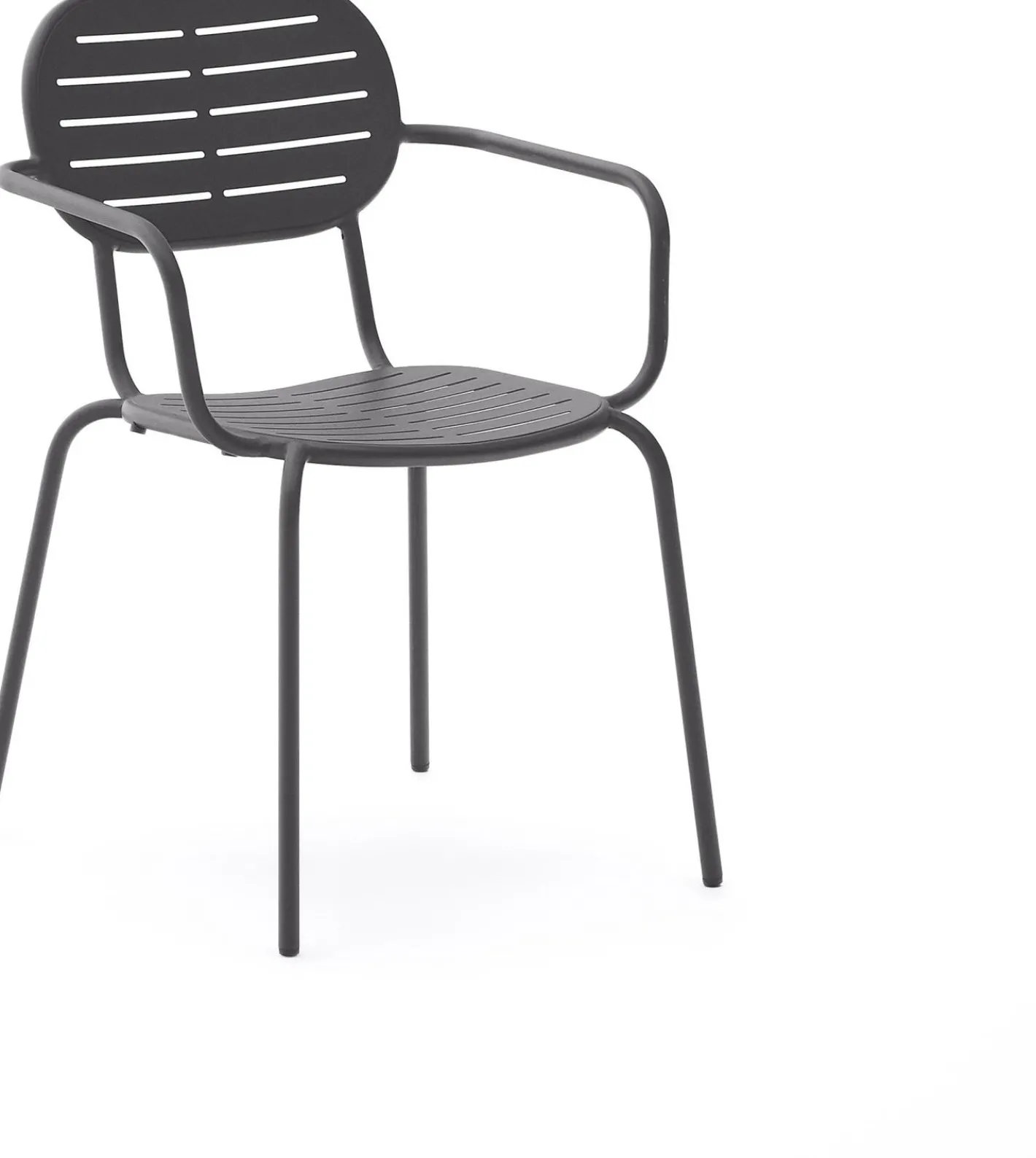 Kave Home Brai Tuin Armstoel Donkergrijs