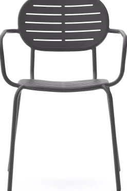 Kave Home Brai Tuin Armstoel Donkergrijs