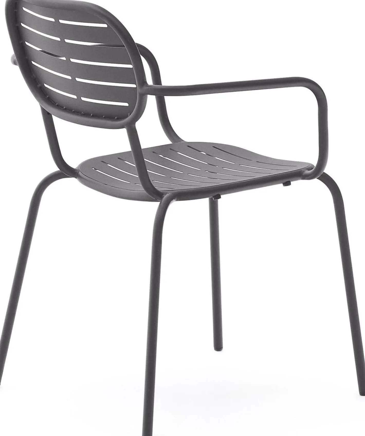 Kave Home Brai Tuin Armstoel Donkergrijs