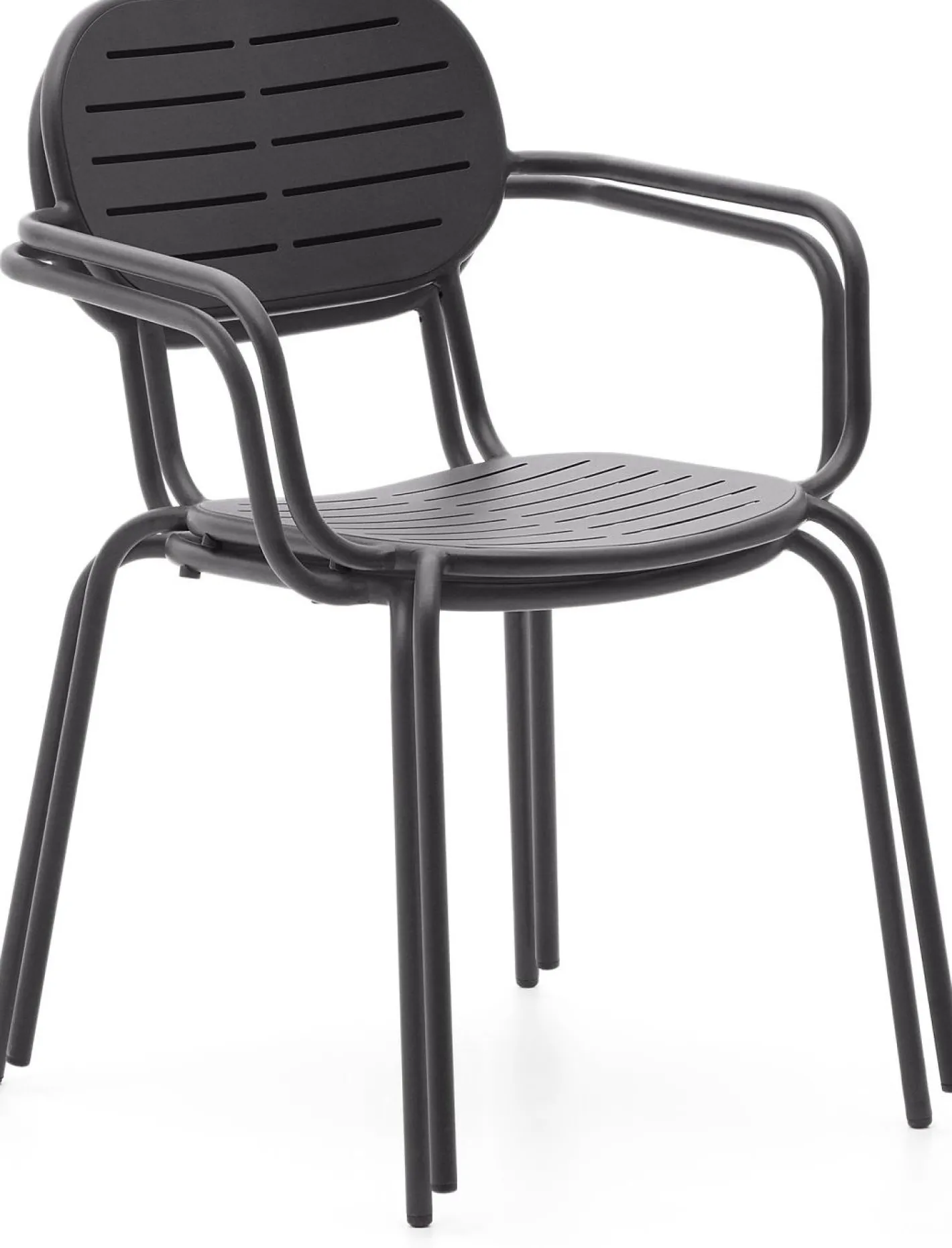 Kave Home Brai Tuin Armstoel Donkergrijs
