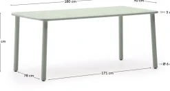 Sale Kave Home Brai Tuintafel Turquoise