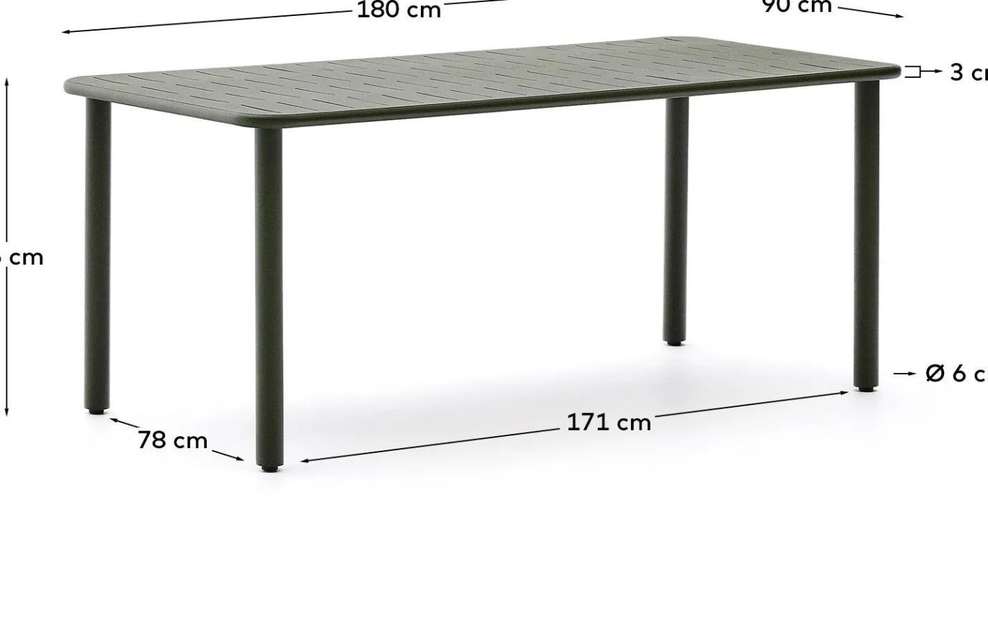 Best Kave Home Brai Tuintafel Donkergroen