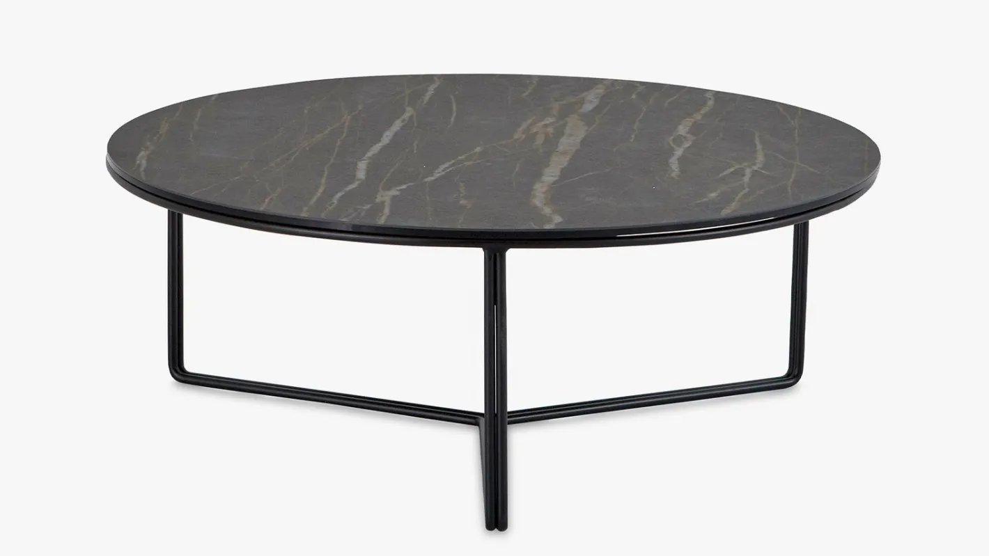 Online Montèl Breece Salontafel Noir desir bocciardato, zwart