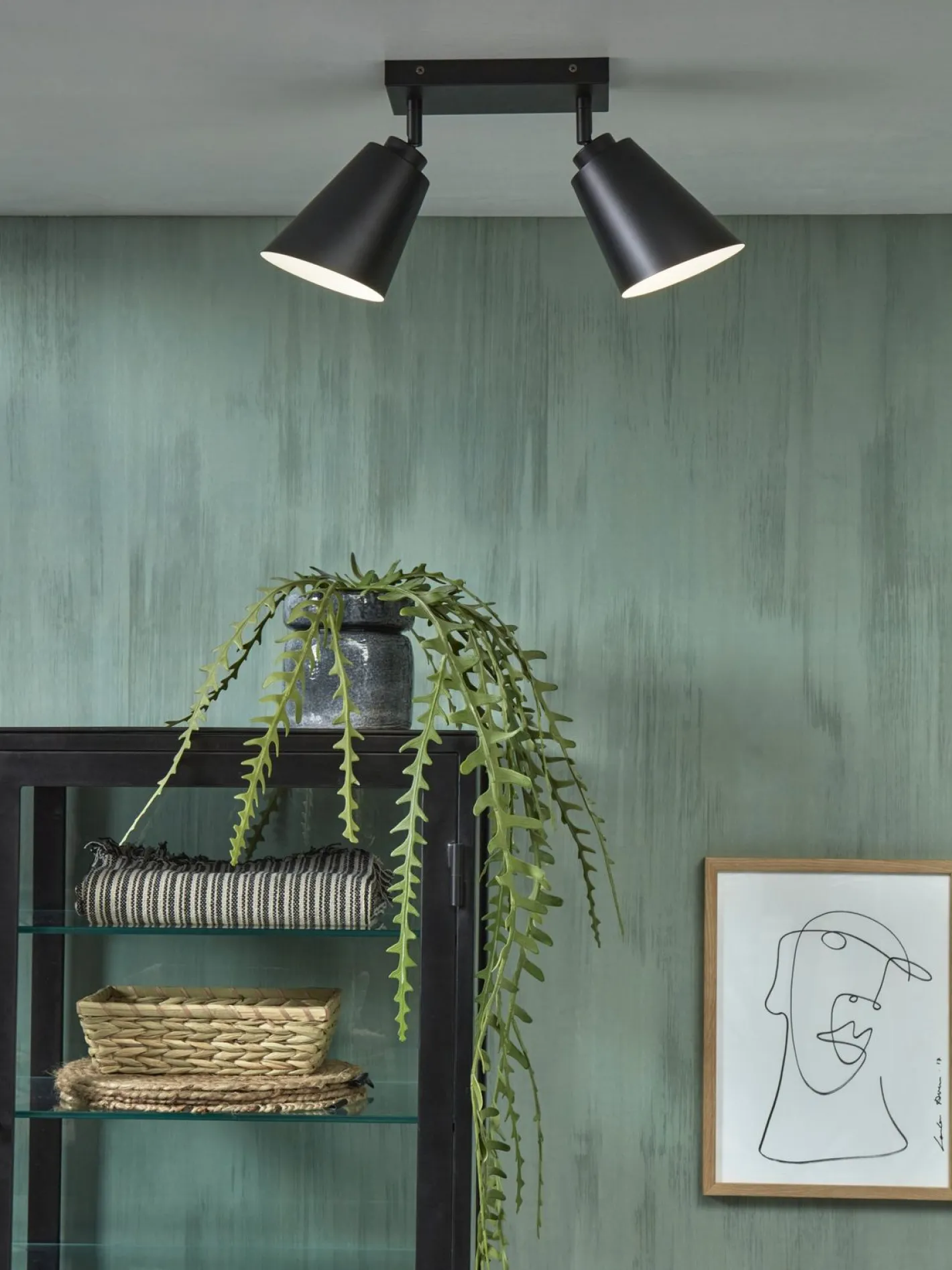 New It's about RoMi Bremen 2 spots Plafondlamp Black