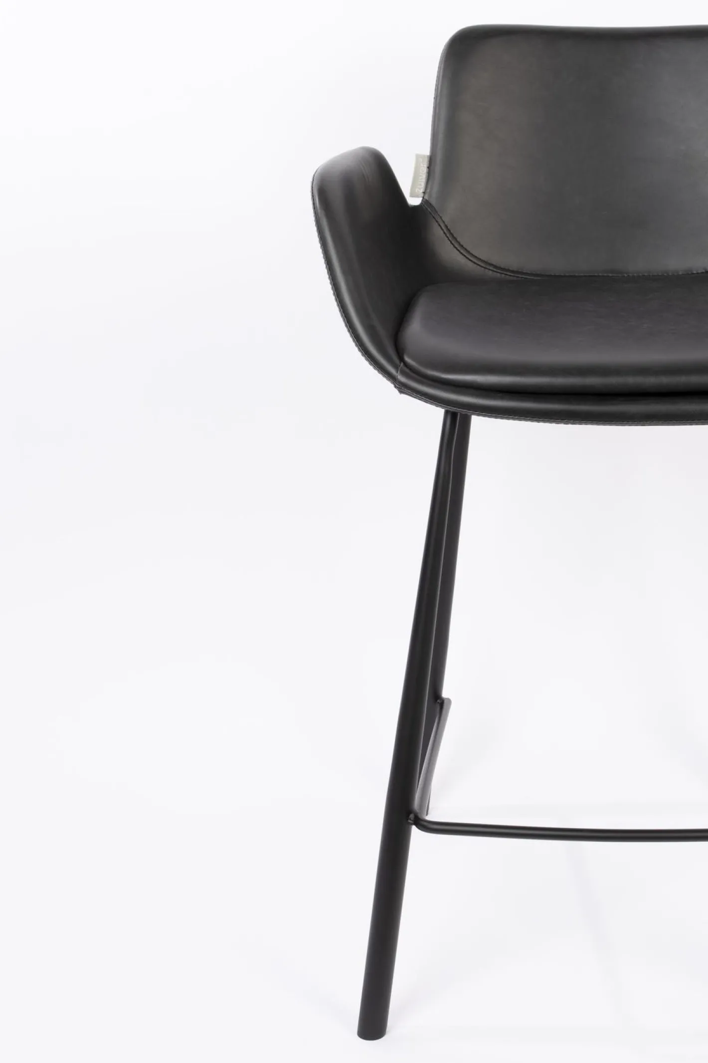 Discount Zuiver Brit LL (set van 2) Barkruk Black