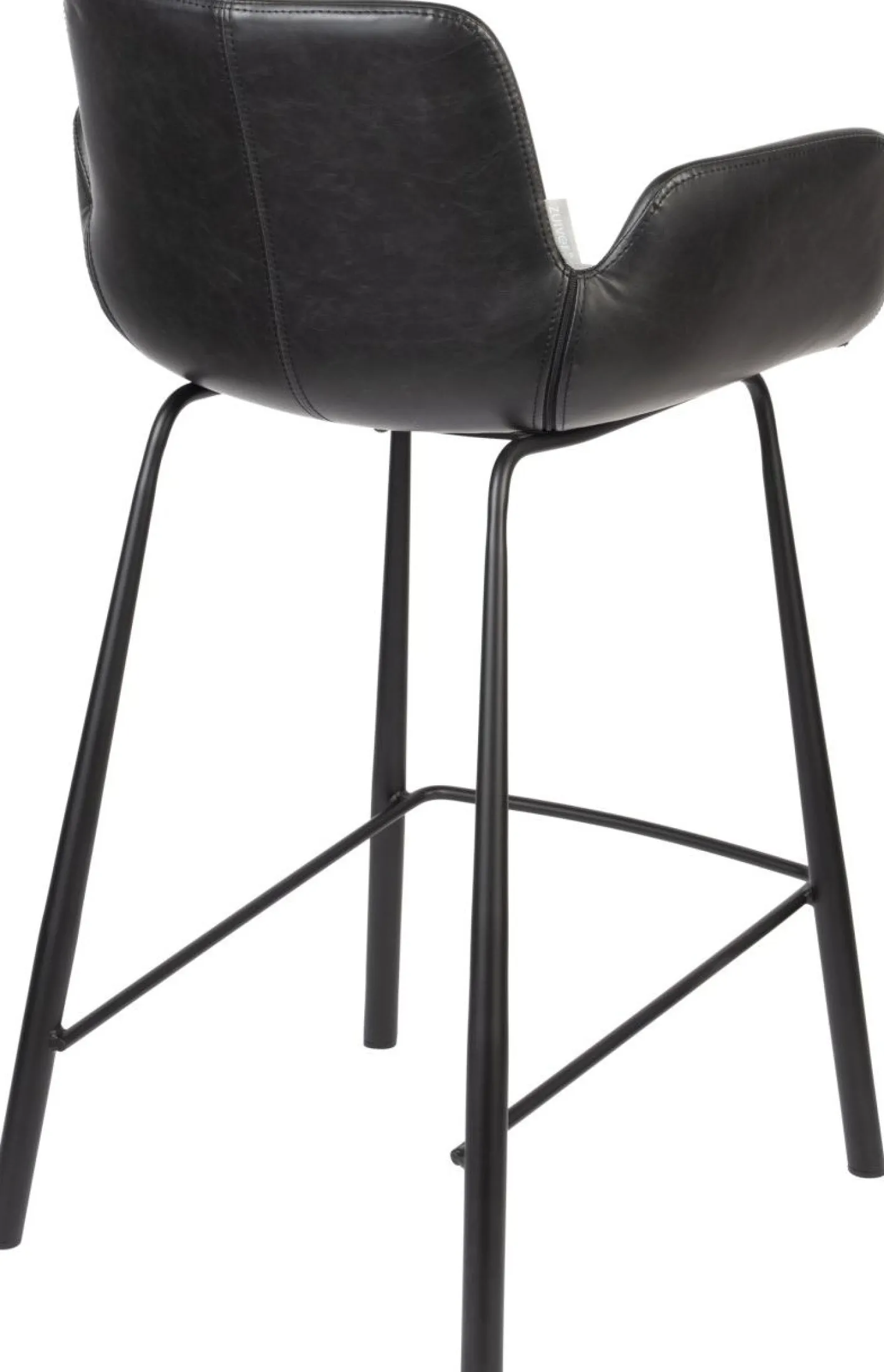 Discount Zuiver Brit LL (set van 2) Barkruk Black