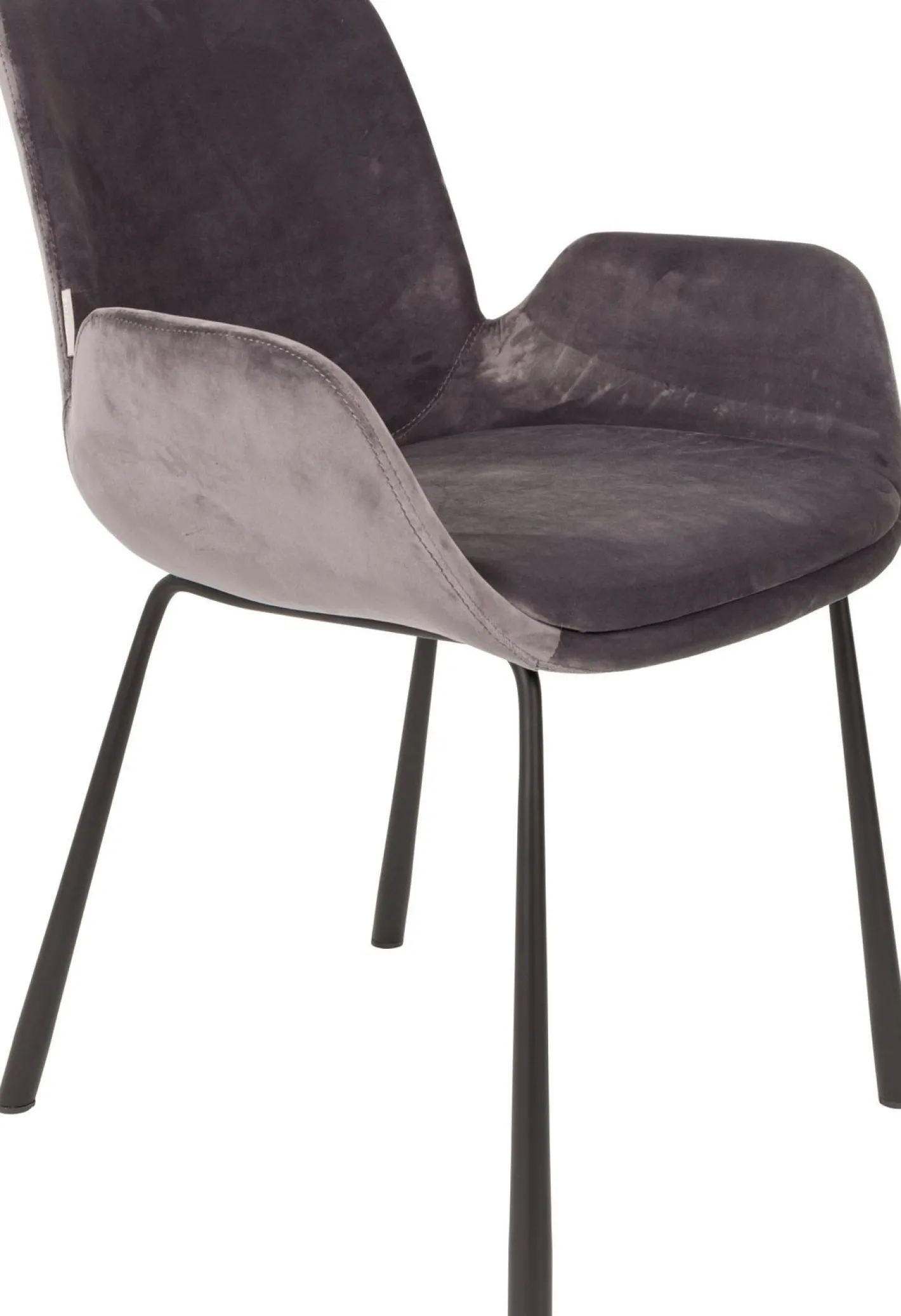 Discount Zuiver Brit (set van 2) Eetkamerstoel Dark Grey
