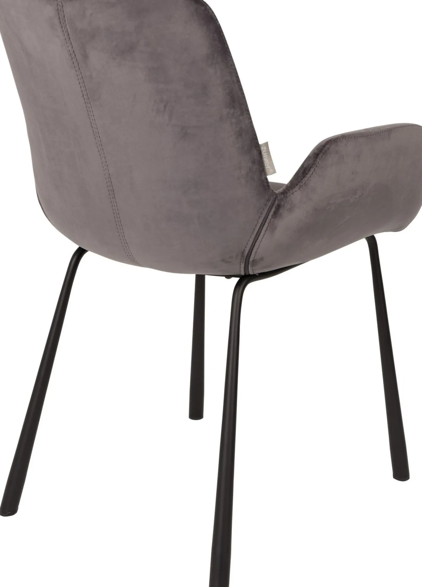 Discount Zuiver Brit (set van 2) Eetkamerstoel Dark Grey