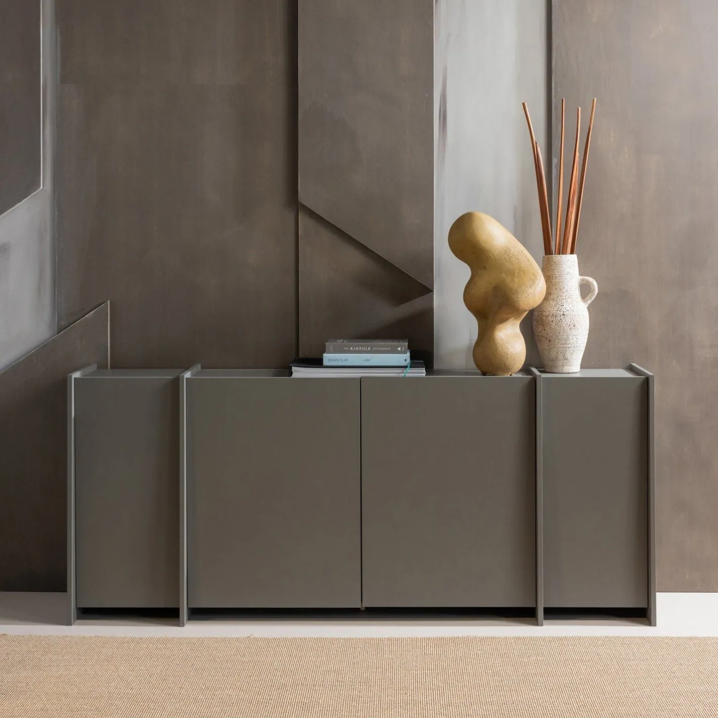 Best WOOOD Brock Dressoir Grijs