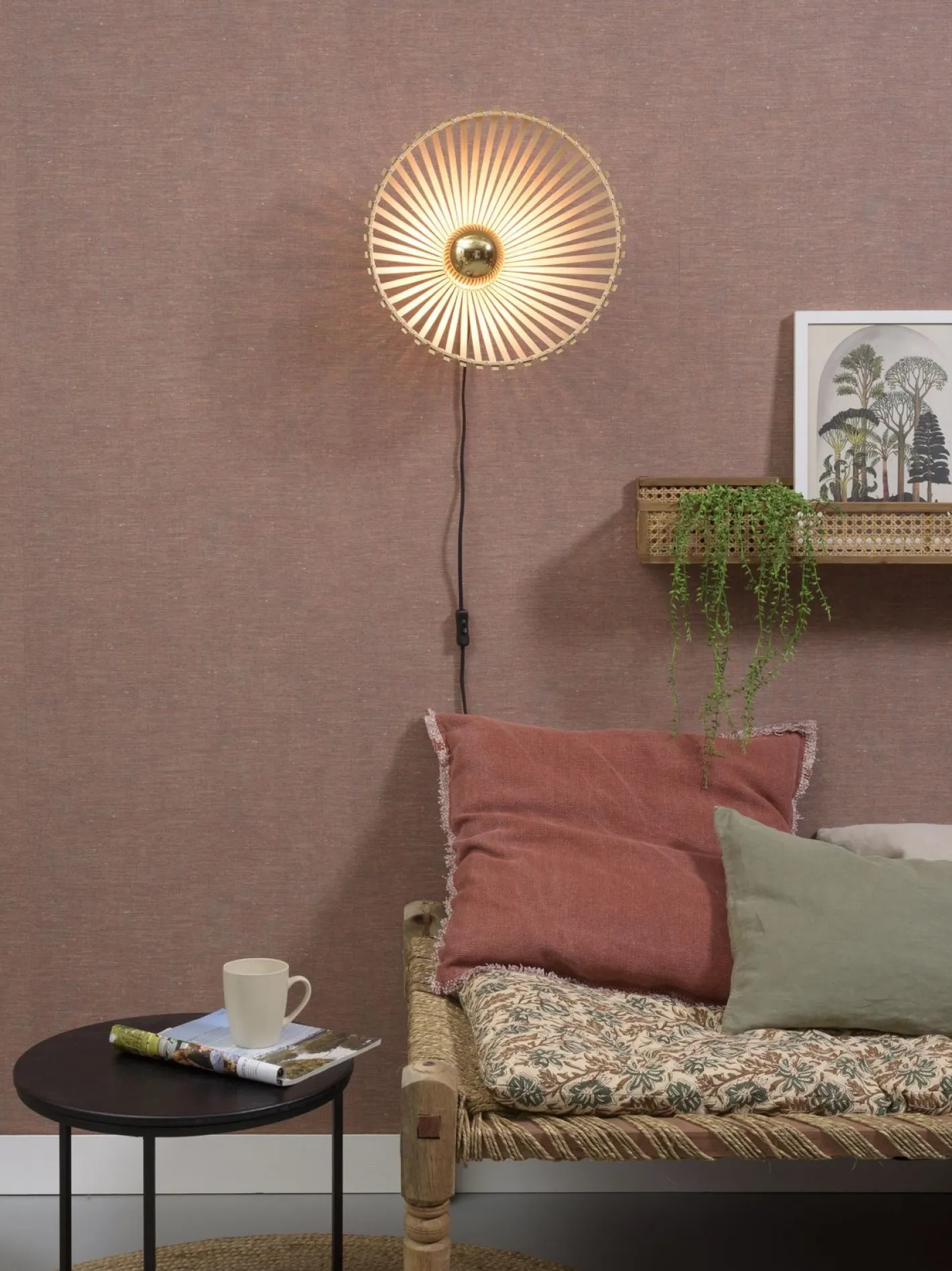 Outlet Good&Mojo Bromo Asymmetrical Wandlamp Natural