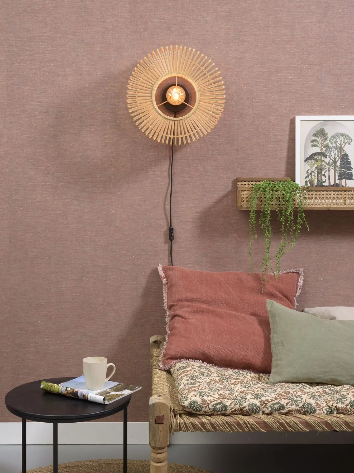 Good&Mojo Bromo Bamboo Wandlamp Natural