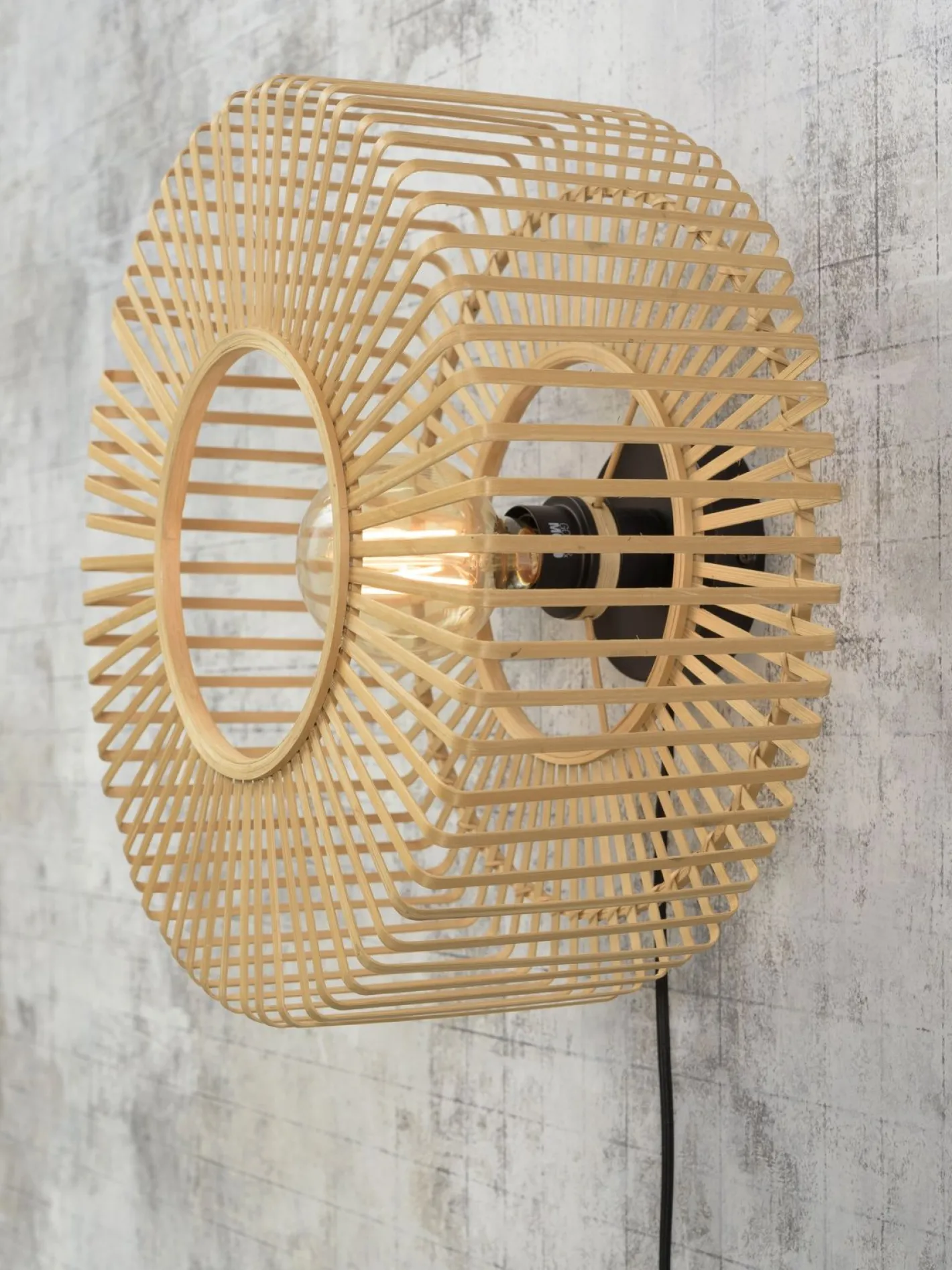 Good&Mojo Bromo Bamboo Wandlamp Natural