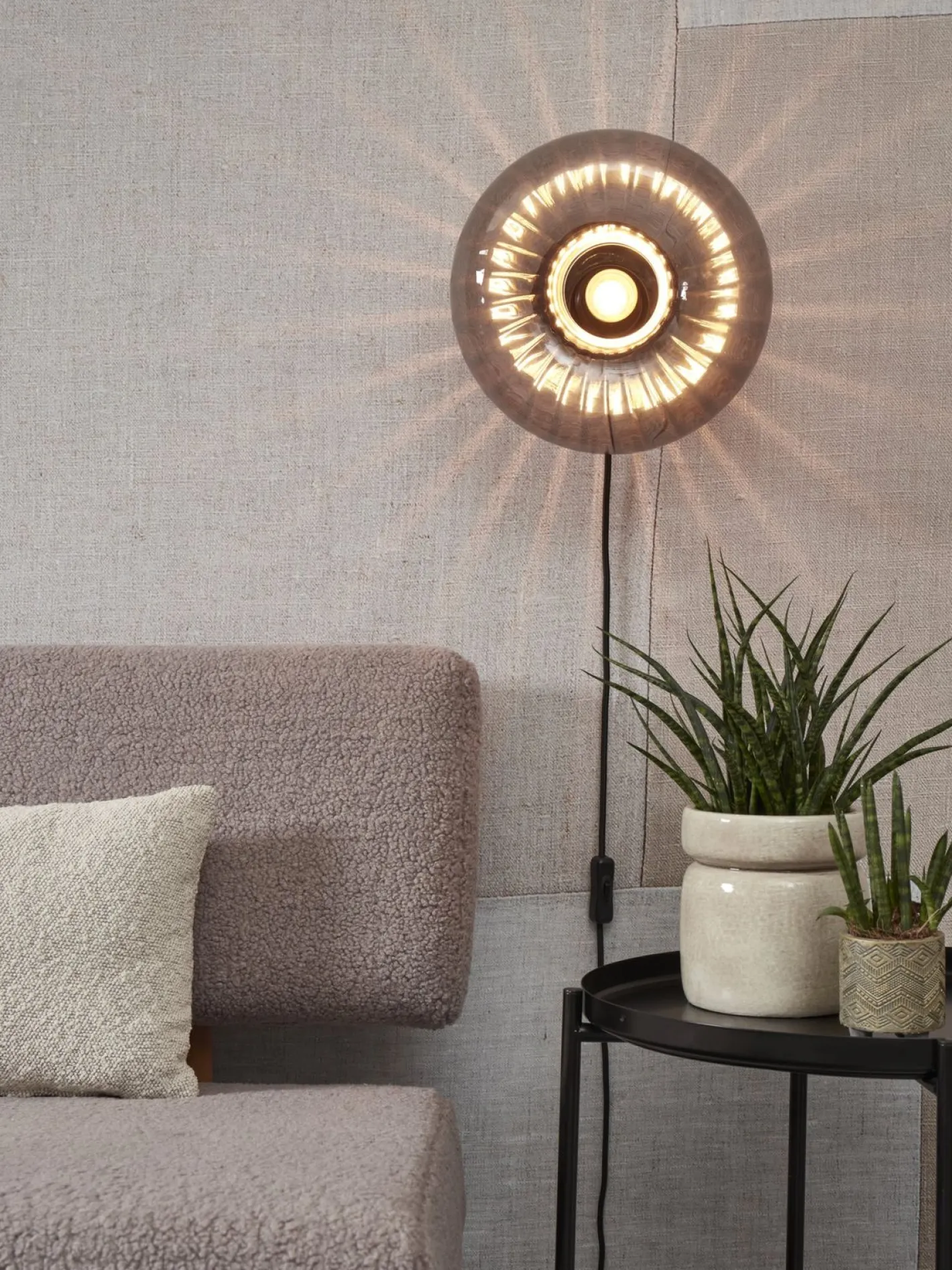 Hot It's about RoMi Brussels Wandlamp Transparent, Gold