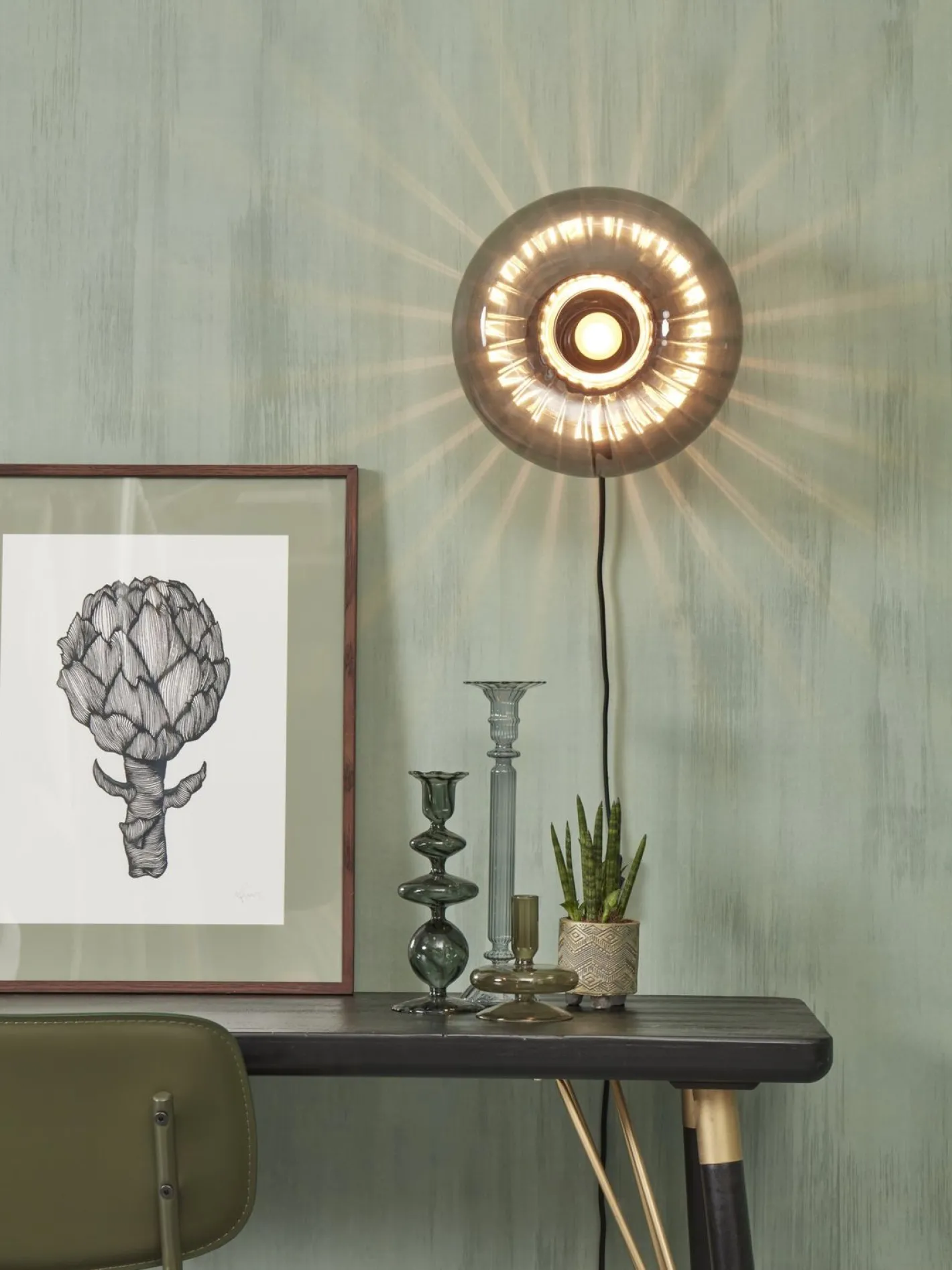 Hot It's about RoMi Brussels Wandlamp Transparent, Gold