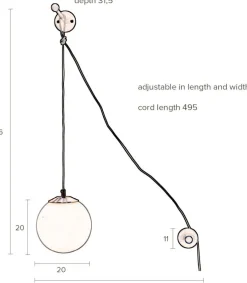 New Dutchbone Bulan Wandlamp Black, Brass