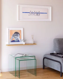Sale Kave Home Burano Set van 2 Bijzettafel Transparant