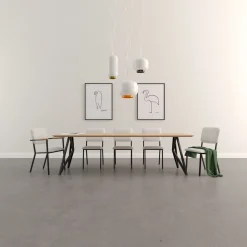 Online Studio HENK Butterfly Black Eettafel Naturel