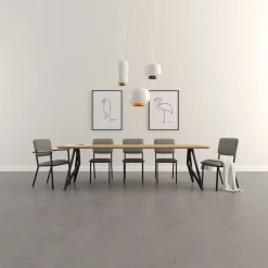 Online Studio HENK Butterfly Black Eettafel Naturel