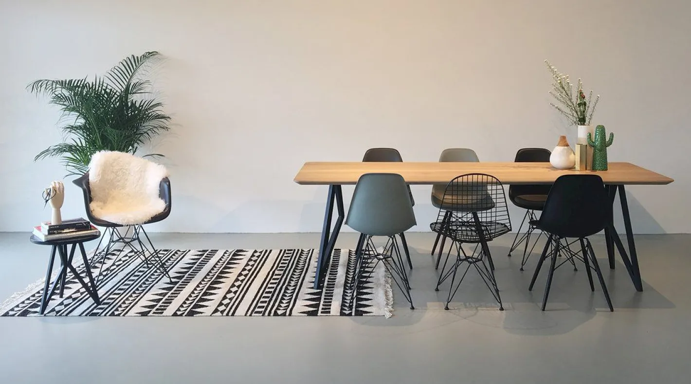 Online Studio HENK Butterfly Black Eettafel Naturel