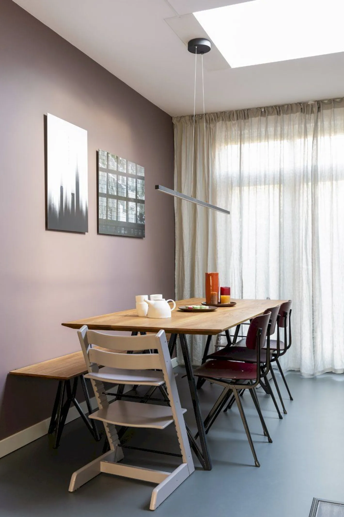 Online Studio HENK Butterfly Black Eettafel Naturel