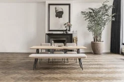 Online Studio HENK Butterfly Black Eettafel Naturel