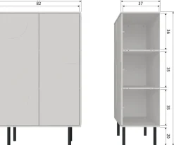 New WOOOD Cadiz Opbergkast Mist