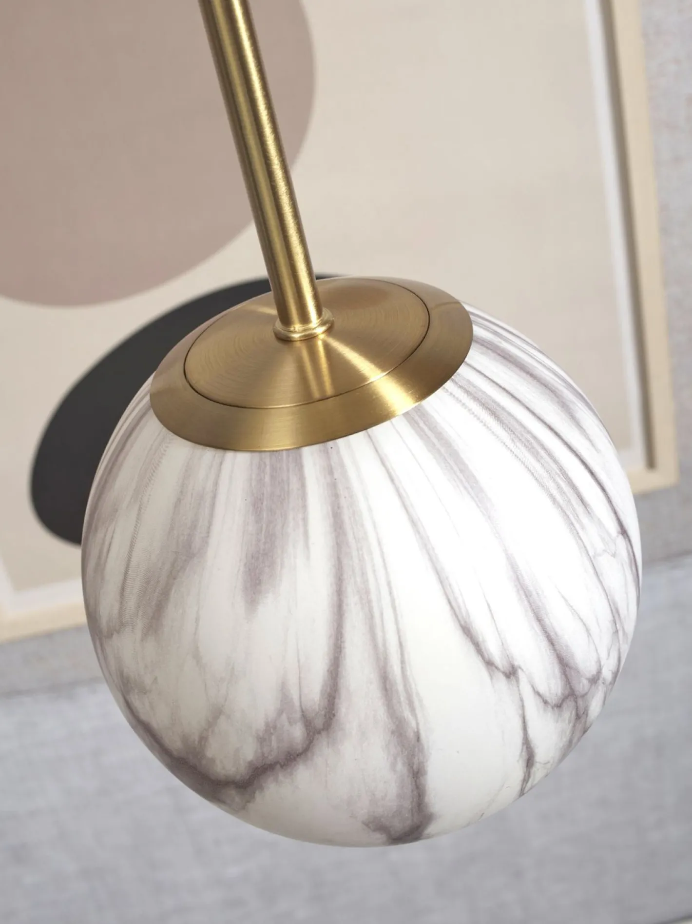 Discount It's about RoMi Carrara Bol Hanglamp White marble, Gold