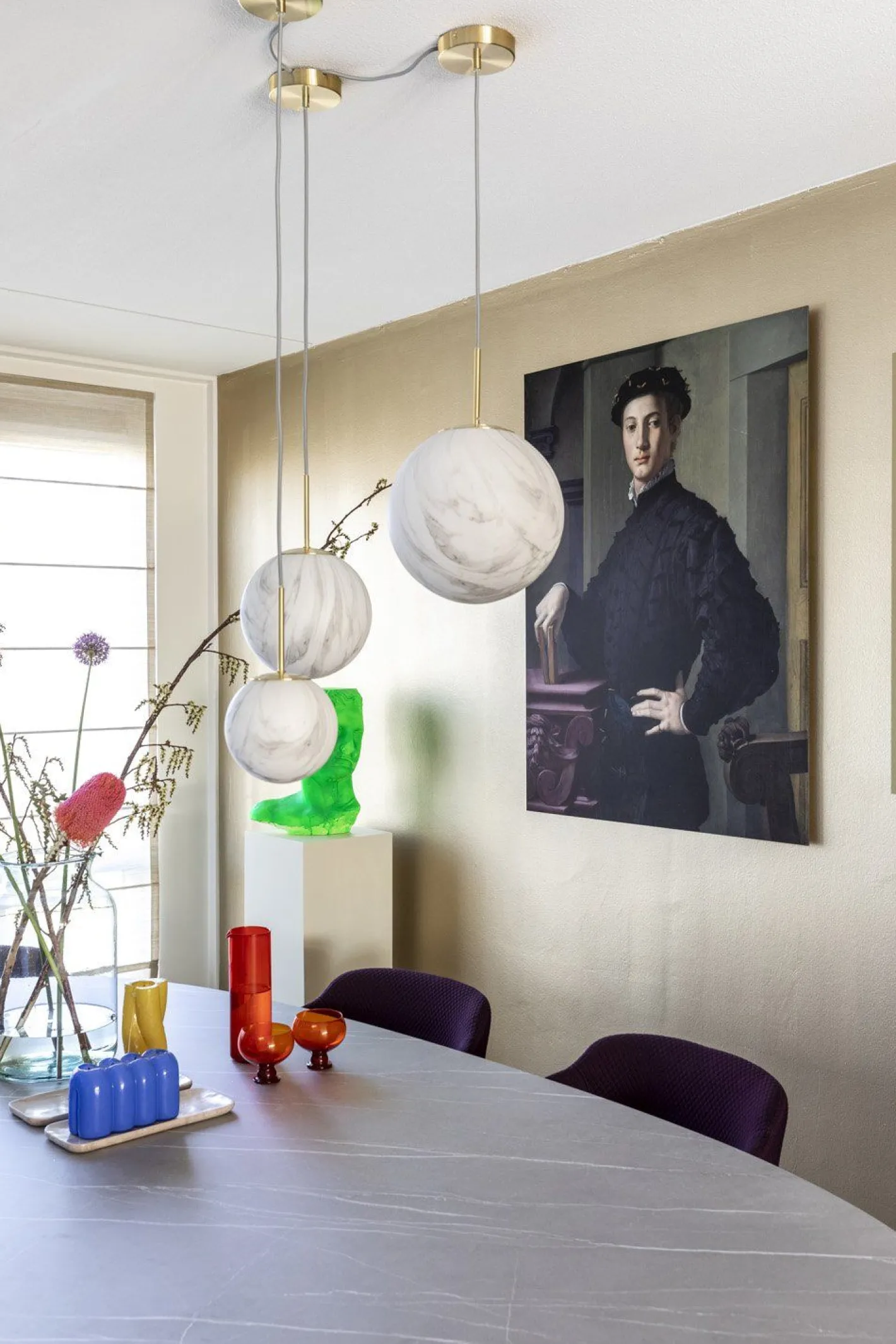 Discount It's about RoMi Carrara Bol Hanglamp White marble, Gold