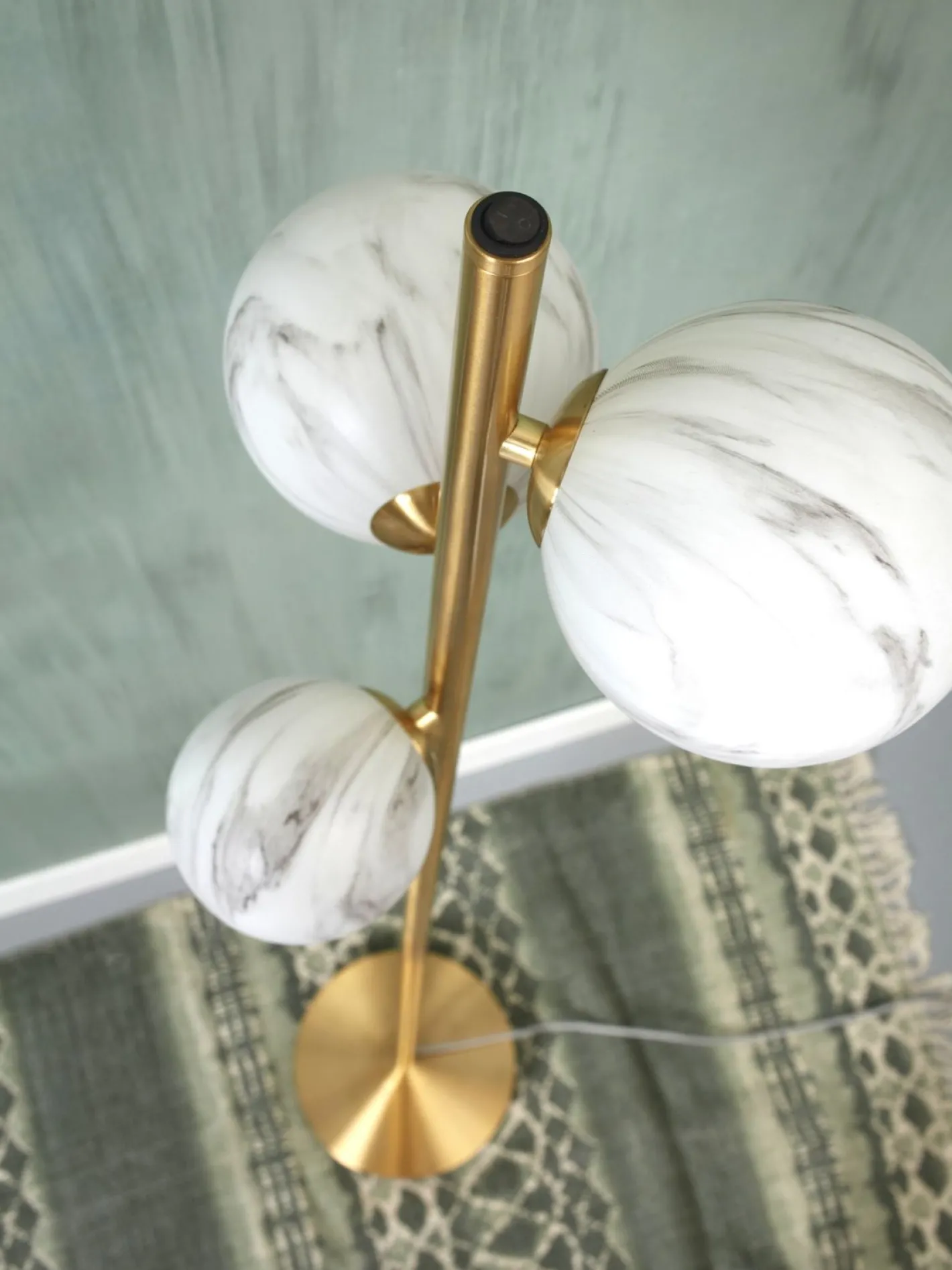 Hot It's about RoMi Carrara Vloerlamp White marble, Gold