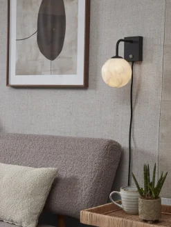 Online It's about RoMi Carrara Wandlamp White marble, Black