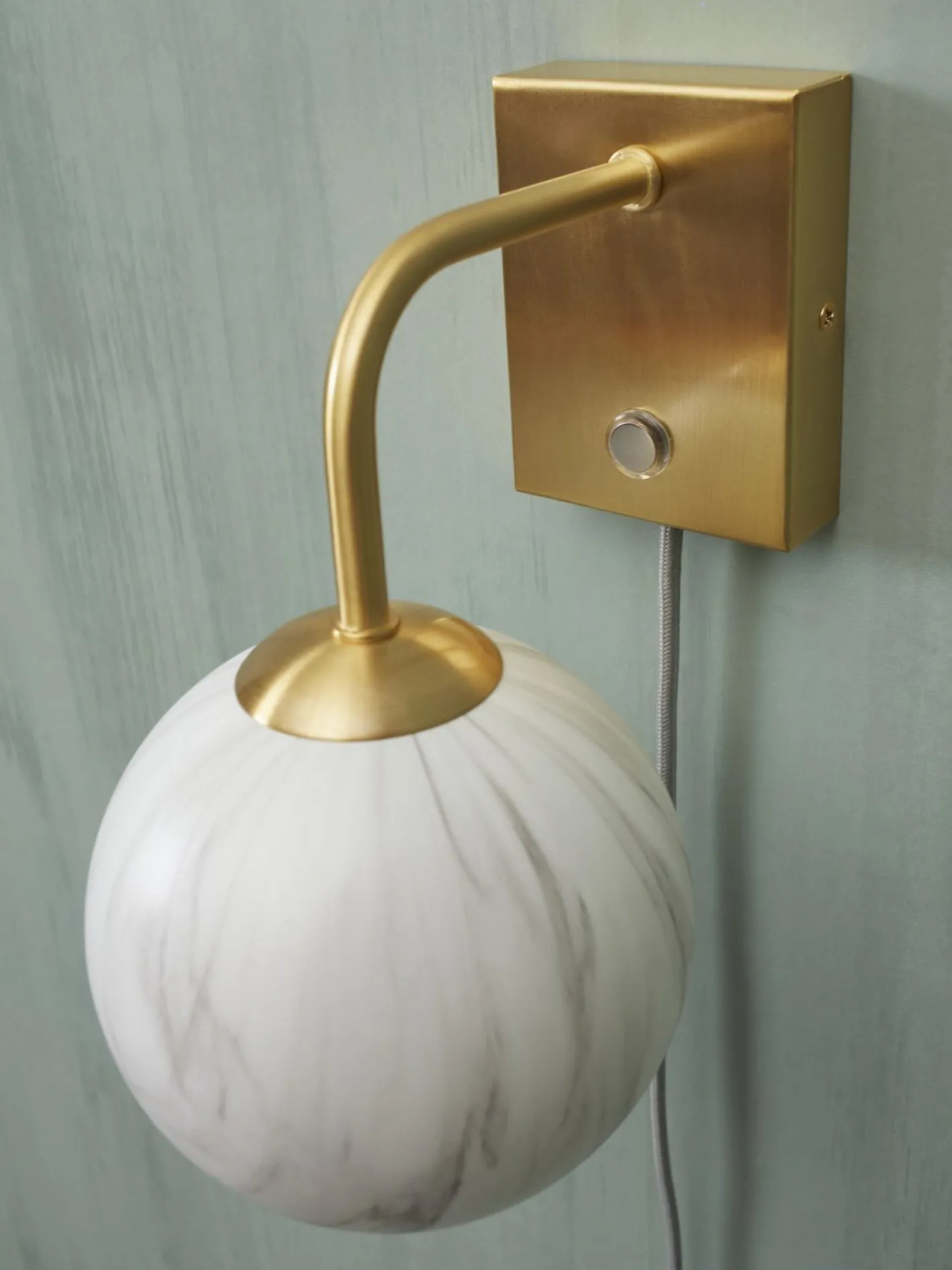 New It's about RoMi Carrara Wandlamp White marble, Gold