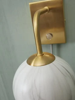 New It's about RoMi Carrara Wandlamp White marble, Gold