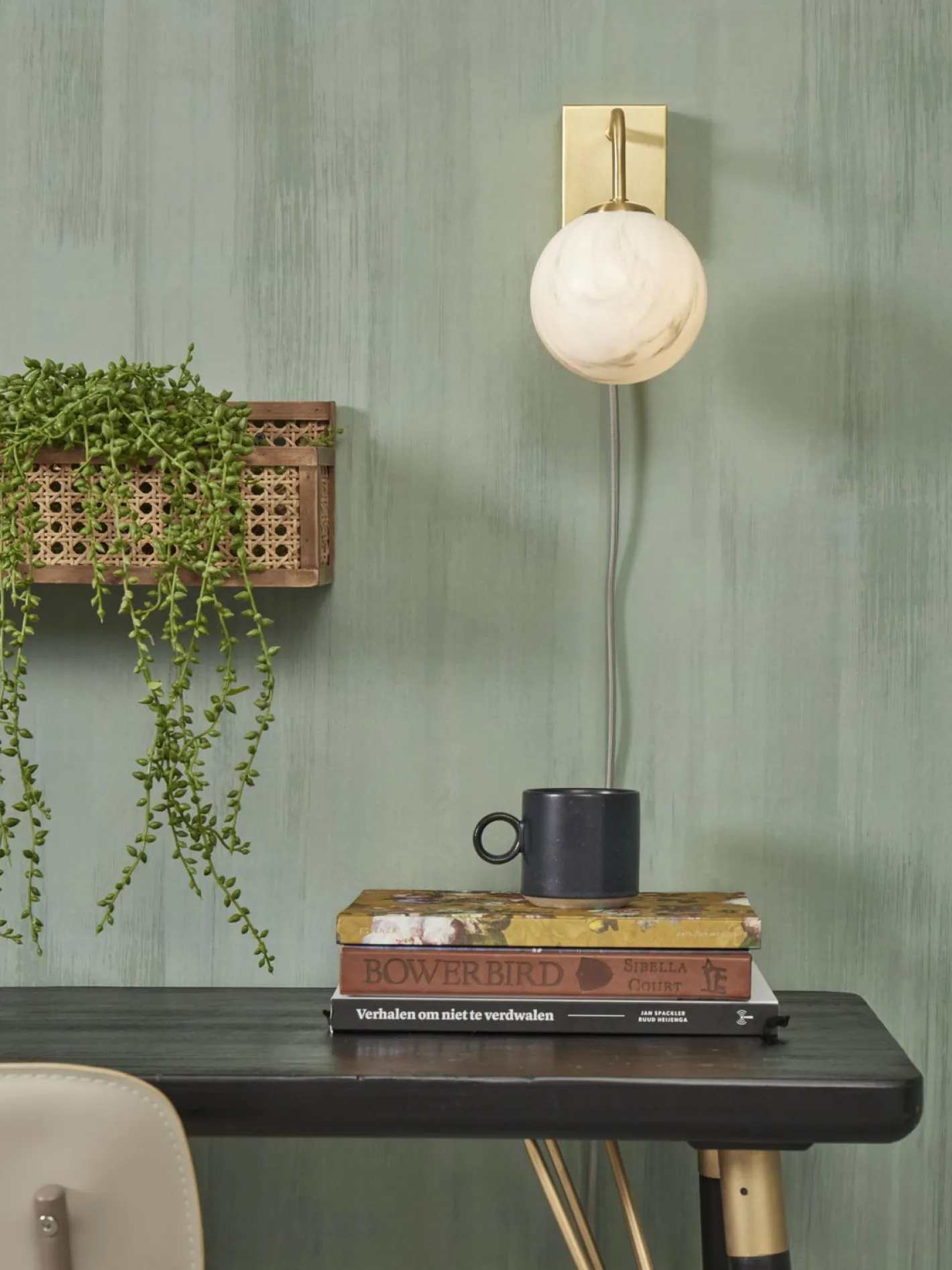 New It's about RoMi Carrara Wandlamp White marble, Gold