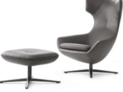 Outlet Leolux Caruzzo Fine Poef Grijs