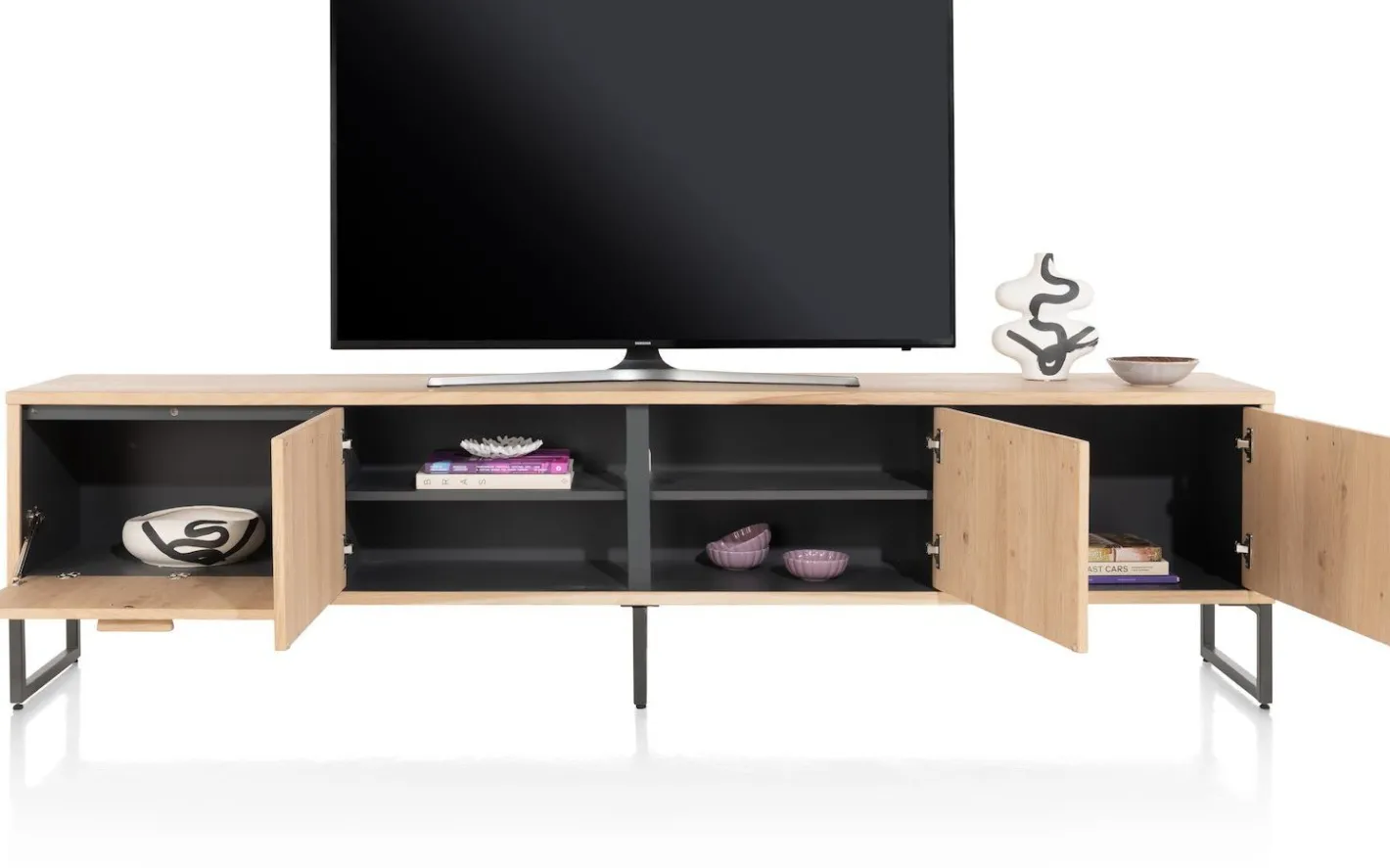 Clearance Henders en Hazel Castello Lowboard Naturel, Grafiet